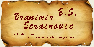 Branimir Strainović vizit kartica
